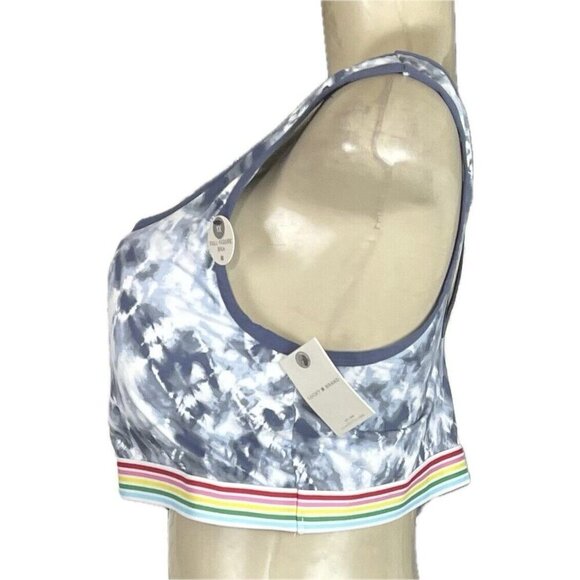 Lucky Brand +1X Tie-Dye-White Removable Pads Rainbow Striped Comfort Bras-2-Pk - Picture 8 of 10